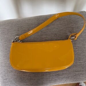 Urban Outfitters Mustard Patent Shoulder Bag